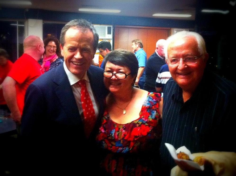 Bill Shorten leader of ALP launches Shayne Neumann for Blair campaign at Ipswich Trades Hall.